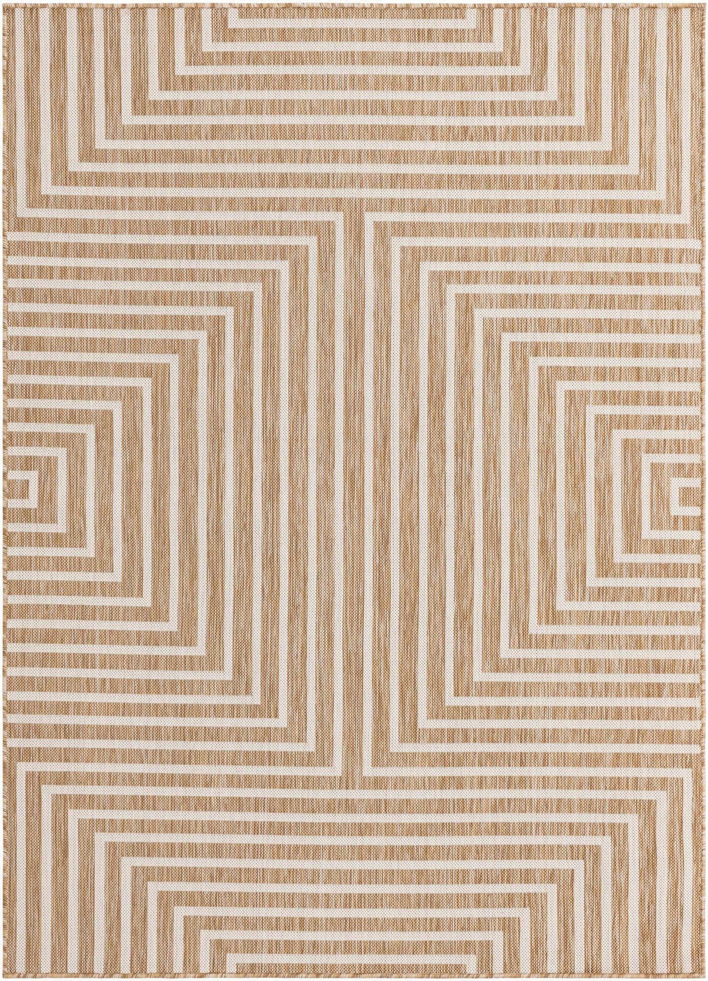 5' 3 x 7'  Washable Modern Indoor / Outdoor Rug