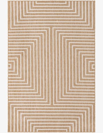 Taupe Easy-Clean Modern Indoor / Outdoor Rug
