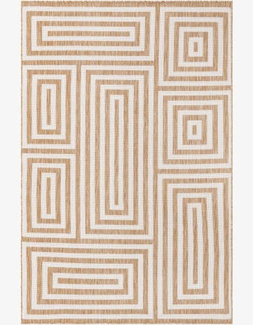 Taupe Easy-Clean Modern Indoor / Outdoor Rug