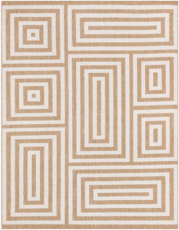 Taupe Easy-Clean Modern Indoor / Outdoor Rug