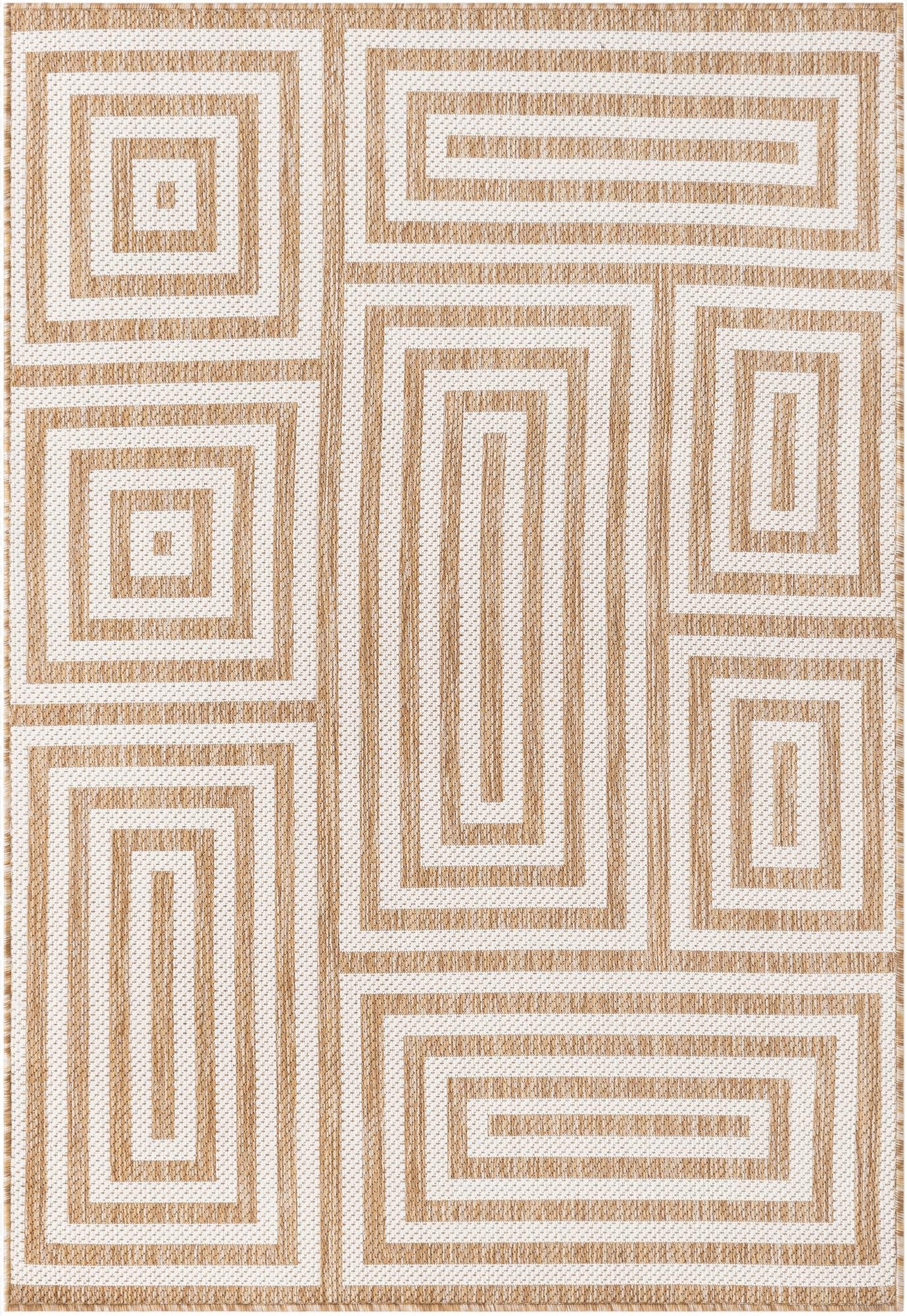 4' x 6'  Washable Modern Indoor / Outdoor Rug