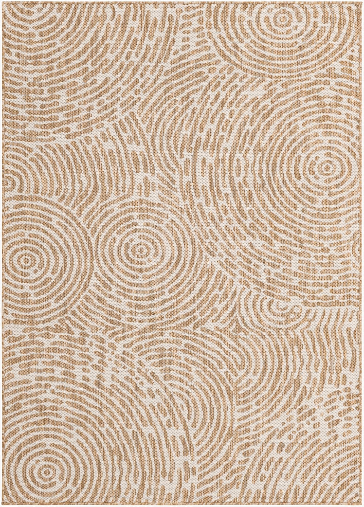 5' 3 x 7'  Washable Modern Indoor / Outdoor Rug