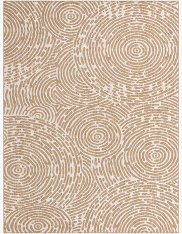 Taupe Easy-Clean Modern Indoor / Outdoor Rug