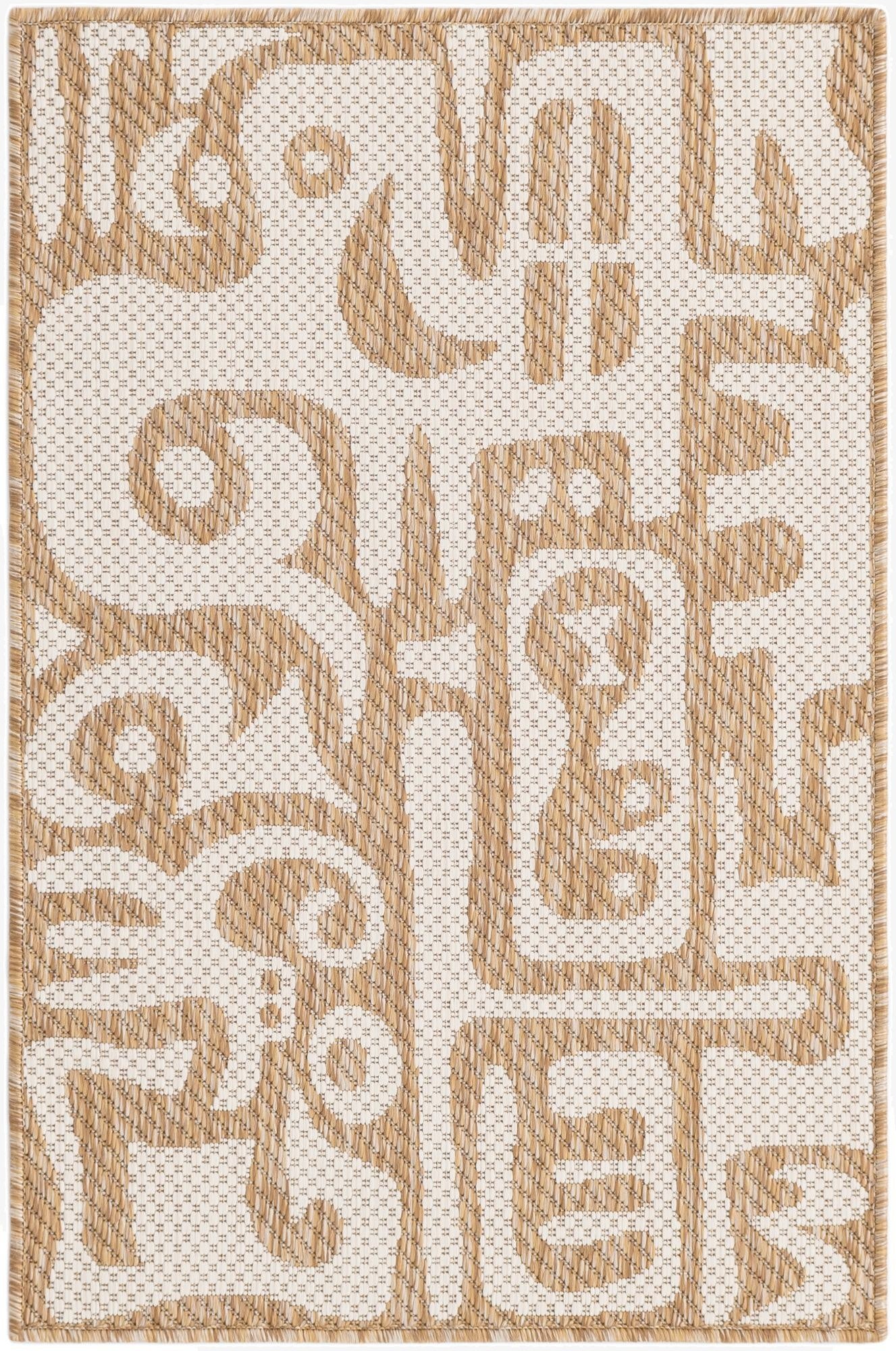 2' x 3'  Washable Modern Indoor / Outdoor Rug