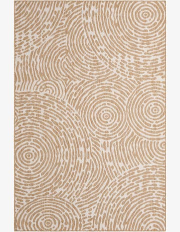 Taupe Easy-Clean Modern Indoor / Outdoor Rug