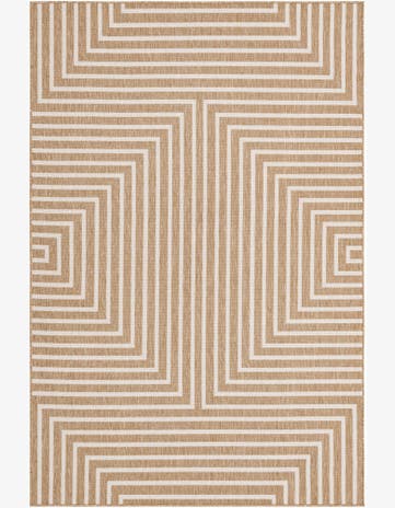 Taupe Easy-Clean Modern Indoor / Outdoor Rug