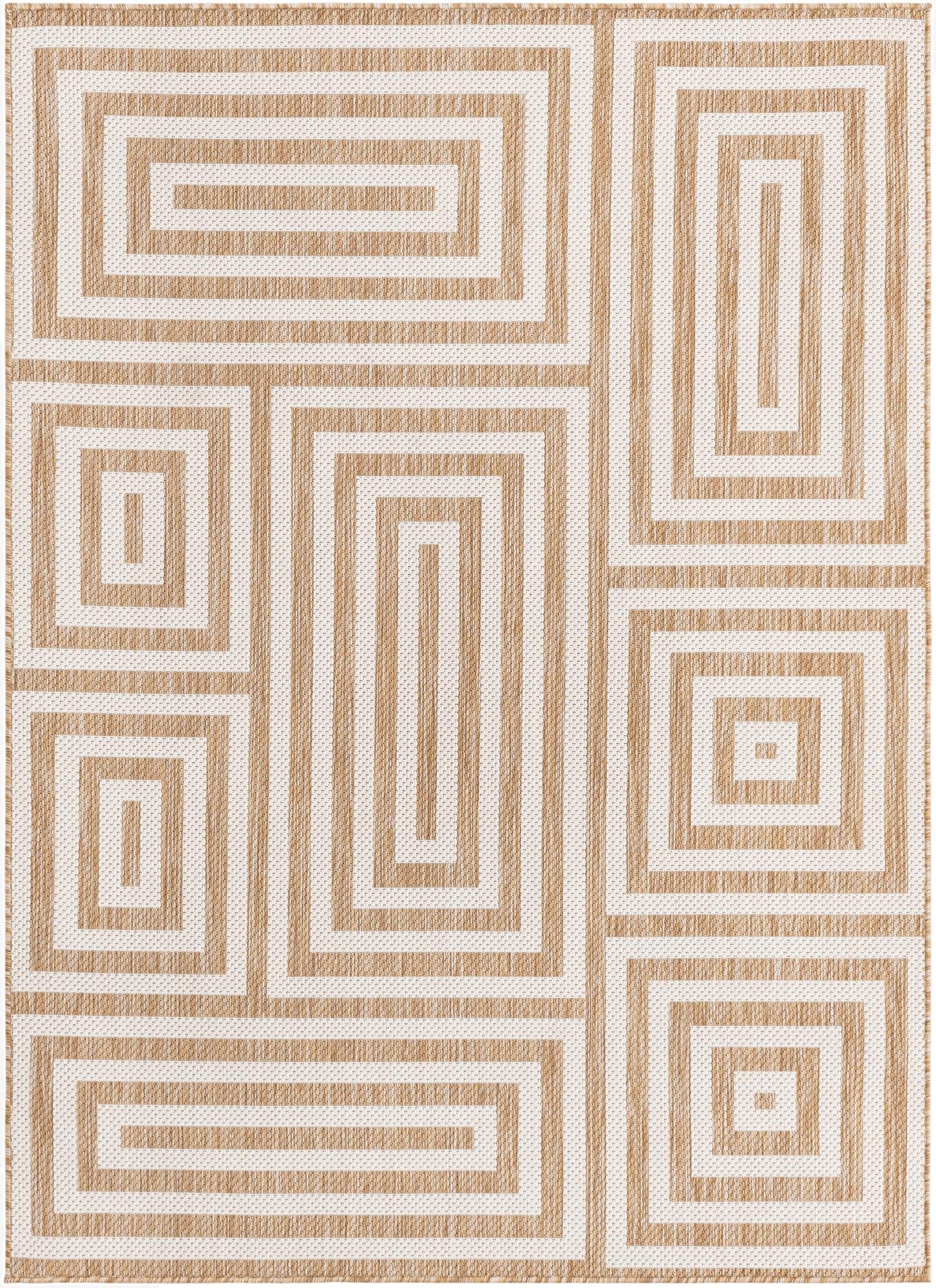 5' 3 x 7'  Washable Modern Indoor / Outdoor Rug