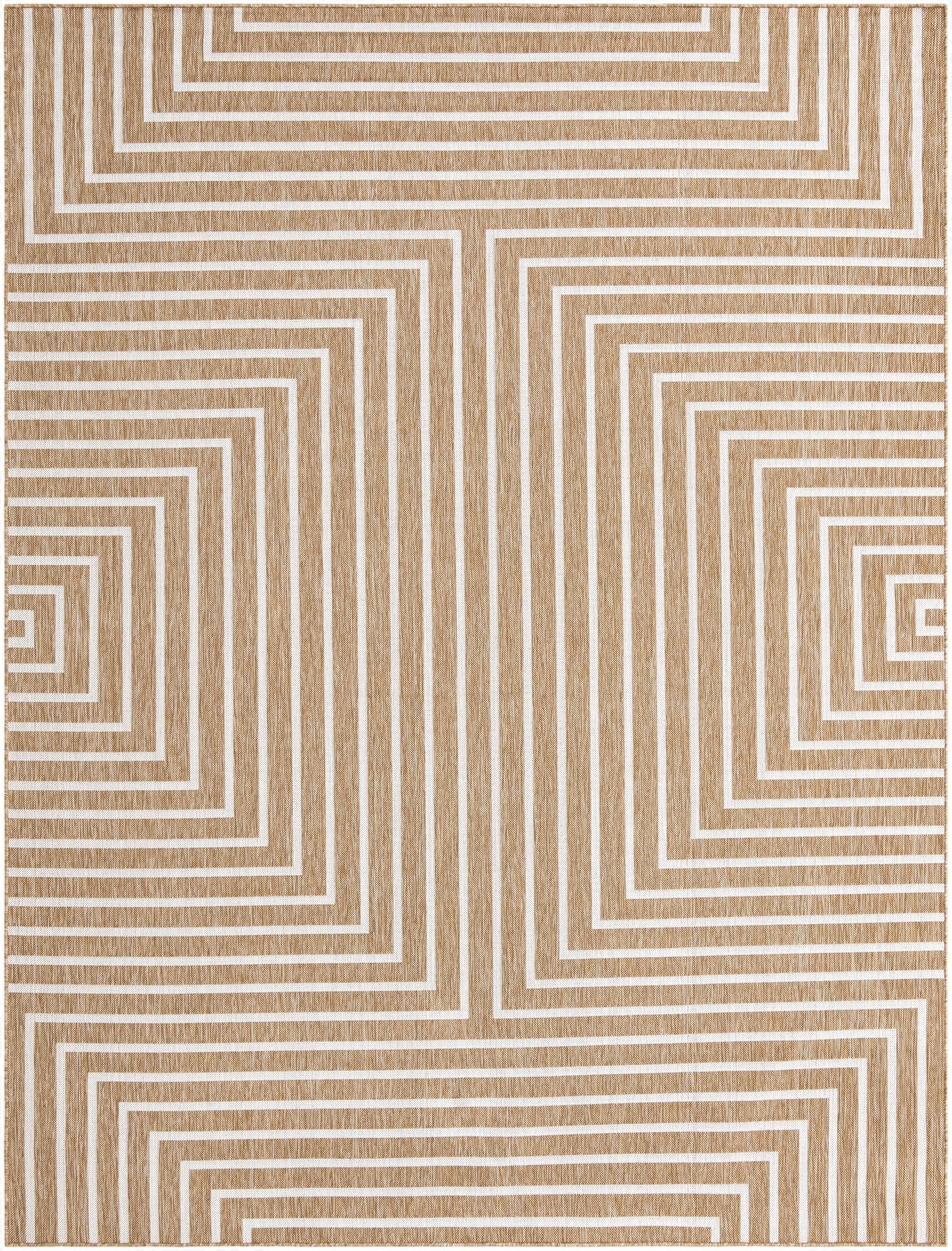 9' x 12'  Washable Modern Indoor / Outdoor Rug