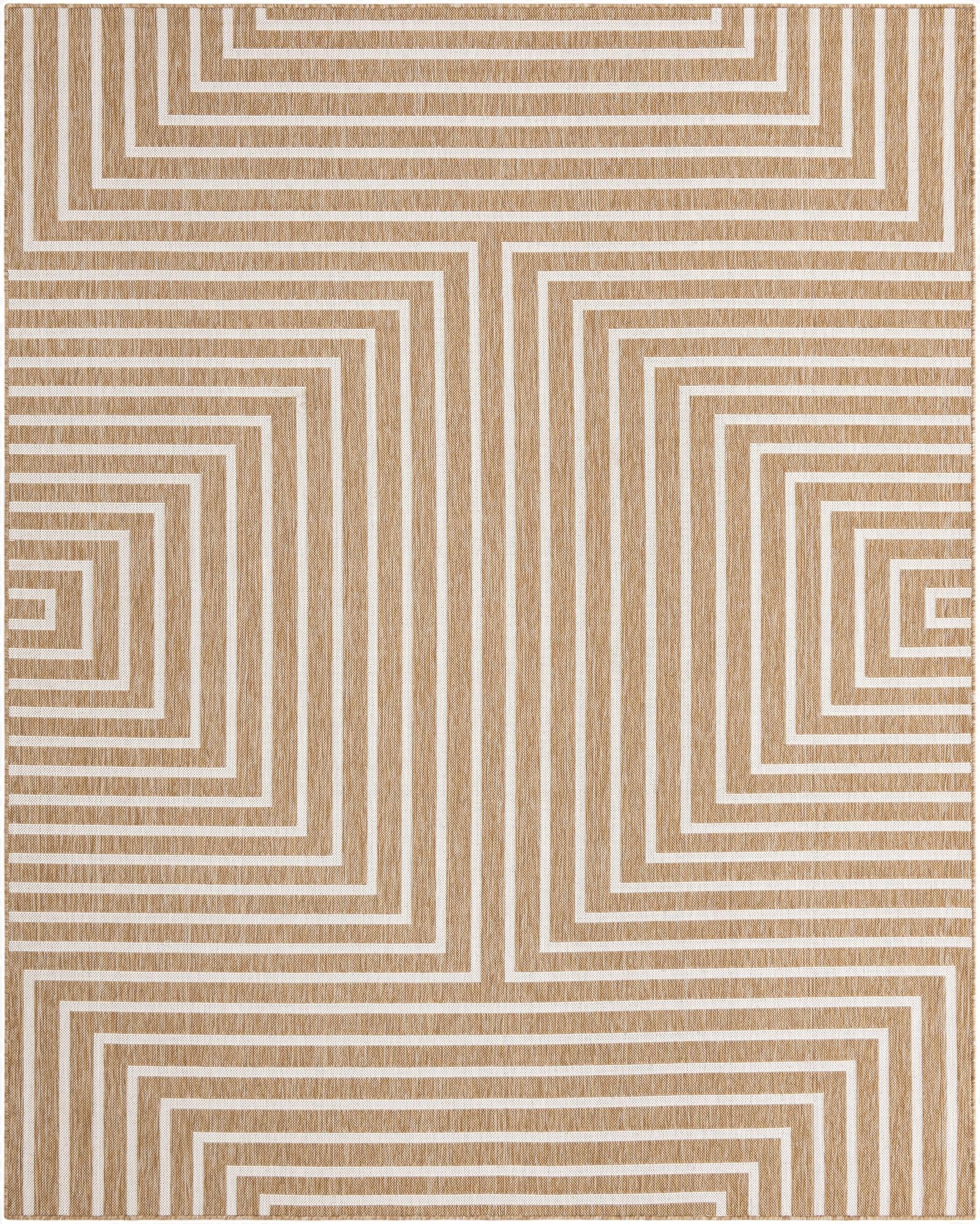 Primary image 7' 10 x 10'  Washable Modern Indoor / Outdoor Rug