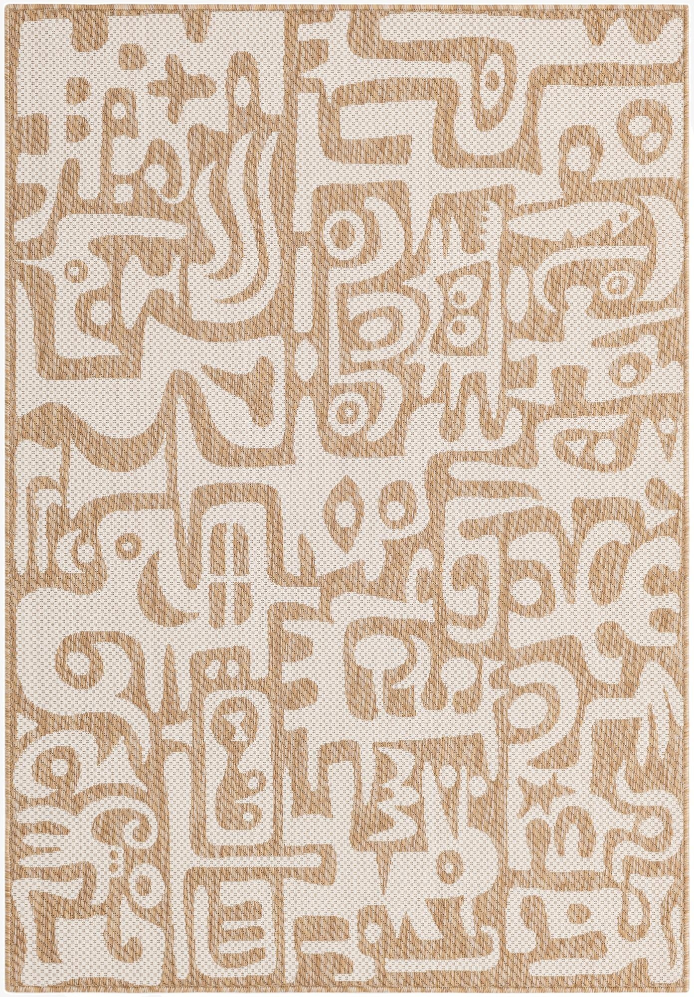 4' x 6'  Washable Modern Indoor / Outdoor Rug