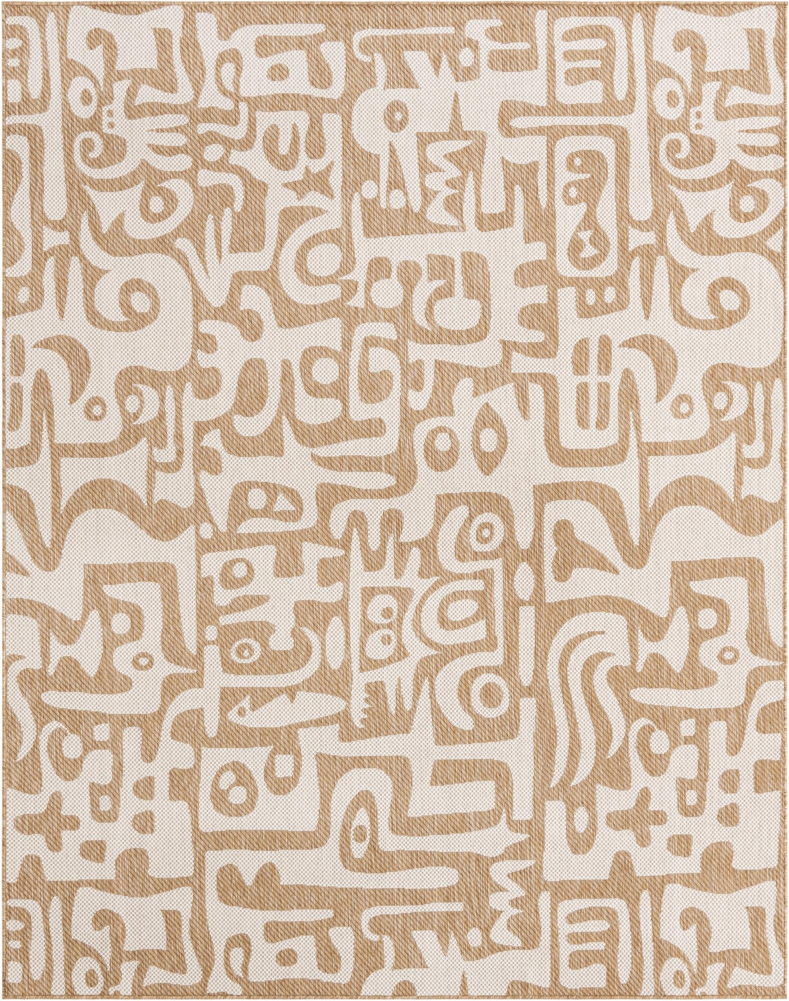 Primary image 7' 10 x 10'  Washable Modern Indoor / Outdoor Rug