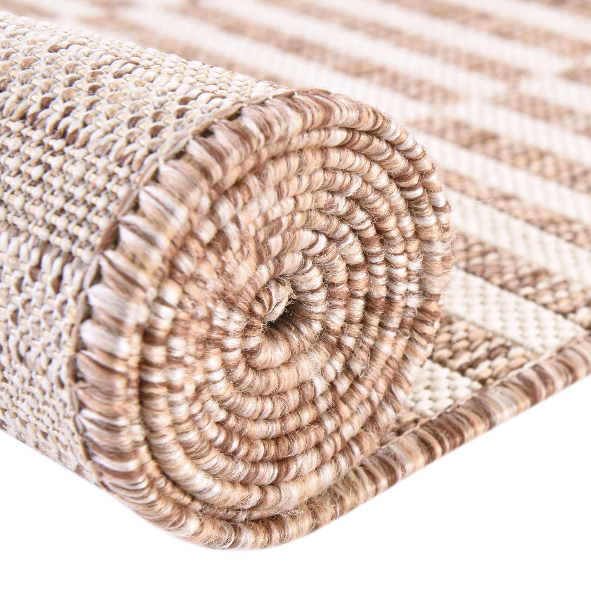 5' 3 x 7' Easy-Clean Ribbon Indoor / Outdoor Rug