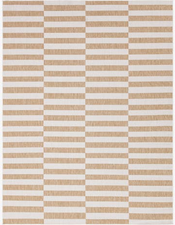 Taupe Easy-Clean Ribbon Indoor / Outdoor Rug
