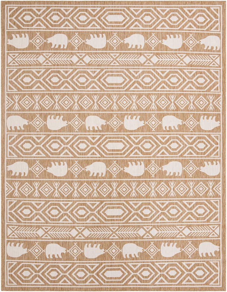 Detail image of 10' x 14' Easy-Clean Southwestern Indoor / Outdoor Rug