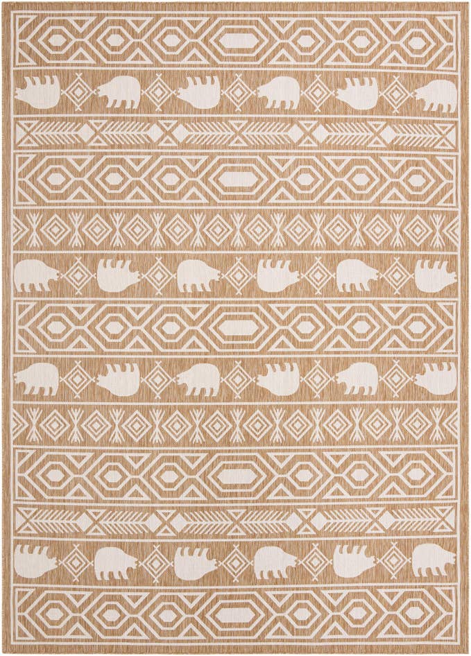 Detail image of 10' x 14' Easy-Clean Southwestern Indoor / Outdoor Rug