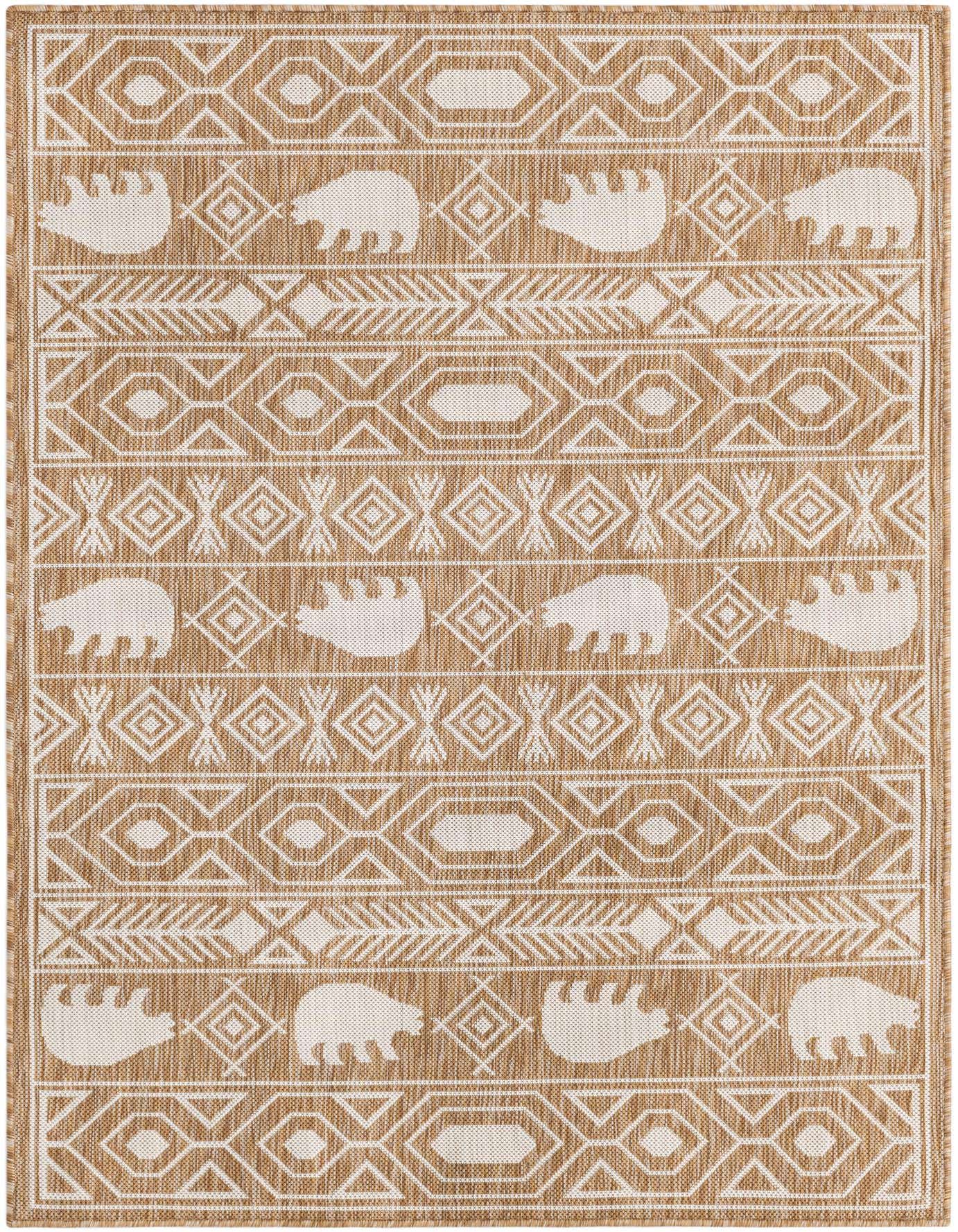 4' x 6' Easy-Clean Southwestern Indoor / Outdoor Rug