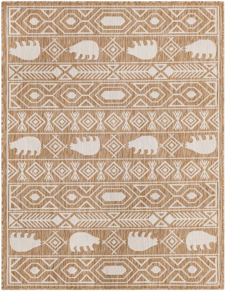 Detail image of 4' x 6' Easy-Clean Southwestern Indoor / Outdoor Rug