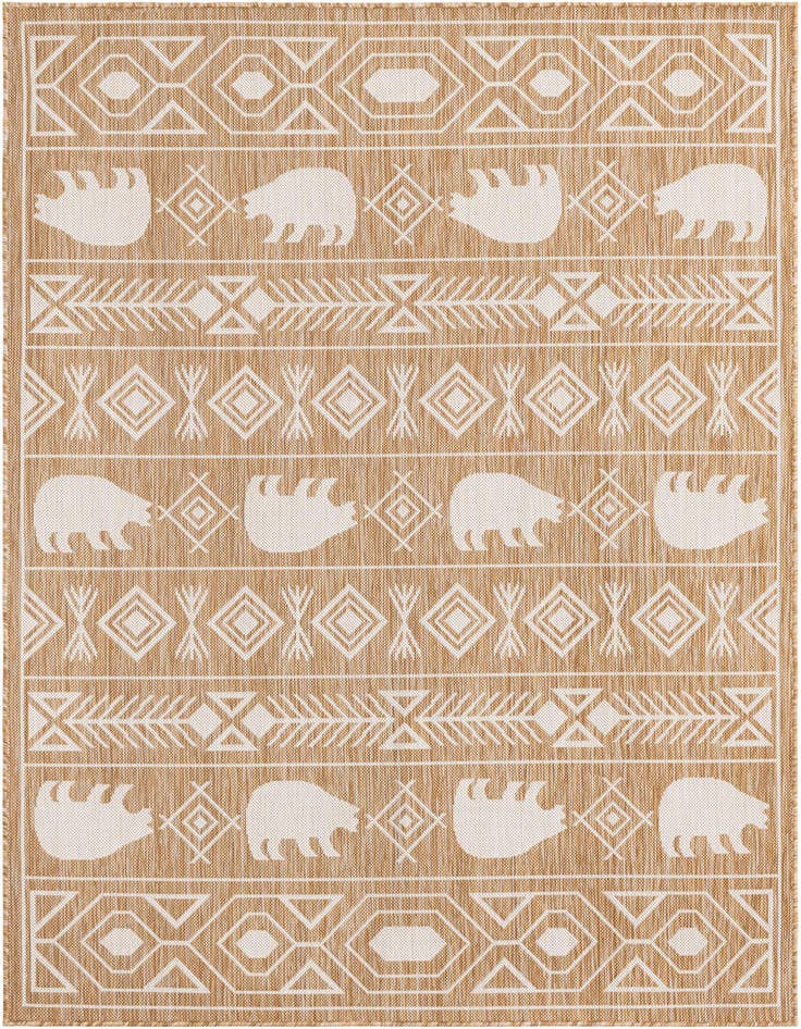 Detail image of 5' 3 x 7' Easy-Clean Southwestern Indoor / Outdoor Rug