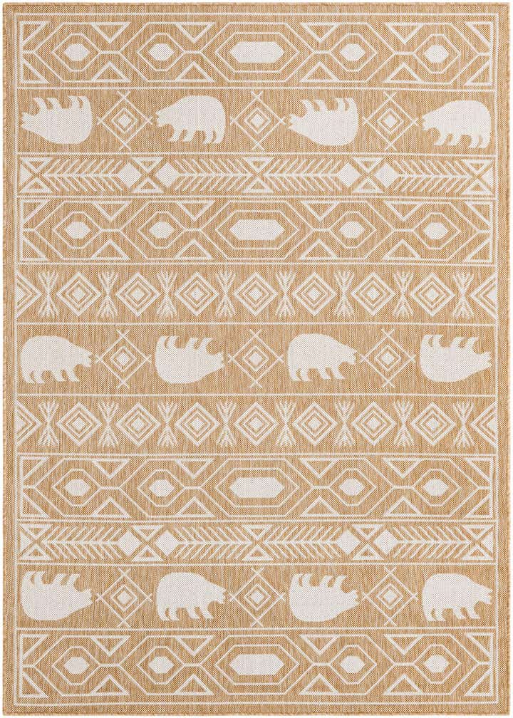 5' 3 x 8' Easy-Clean Southwestern Indoor / Outdoor Rug