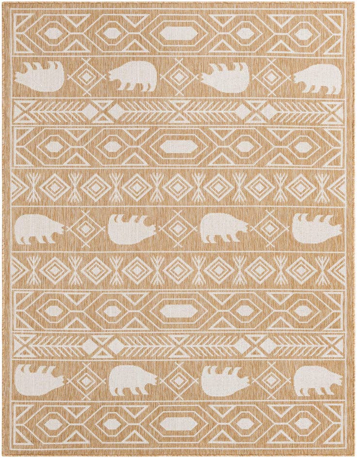 Detail image of 5' 3 x 8' Easy-Clean Southwestern Indoor / Outdoor Rug