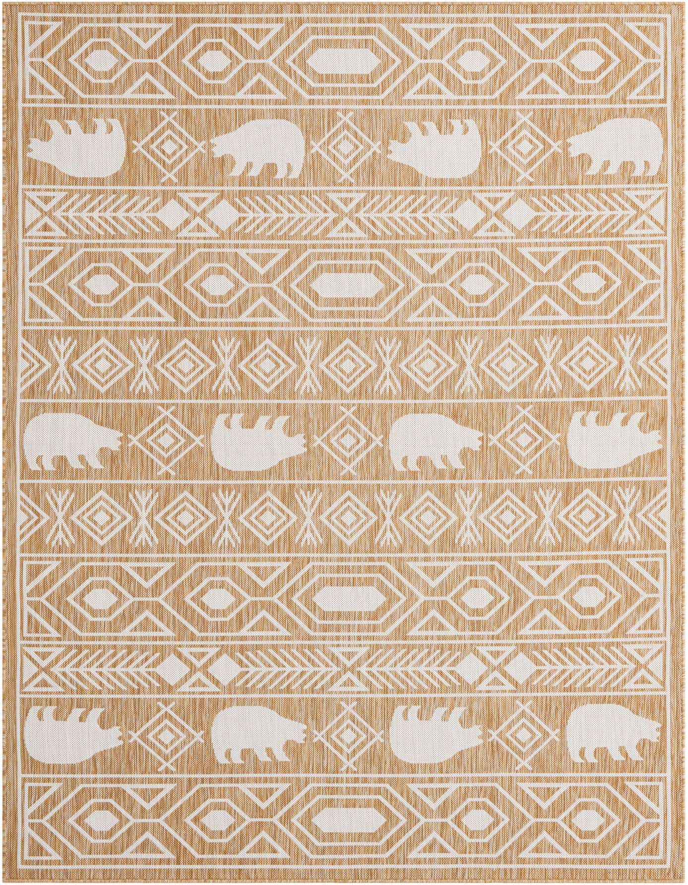 6' x 9' Easy-Clean Southwestern Indoor / Outdoor Rug
