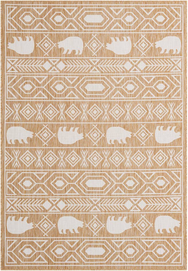 Detail image of 6' x 9' Easy-Clean Southwestern Indoor / Outdoor Rug
