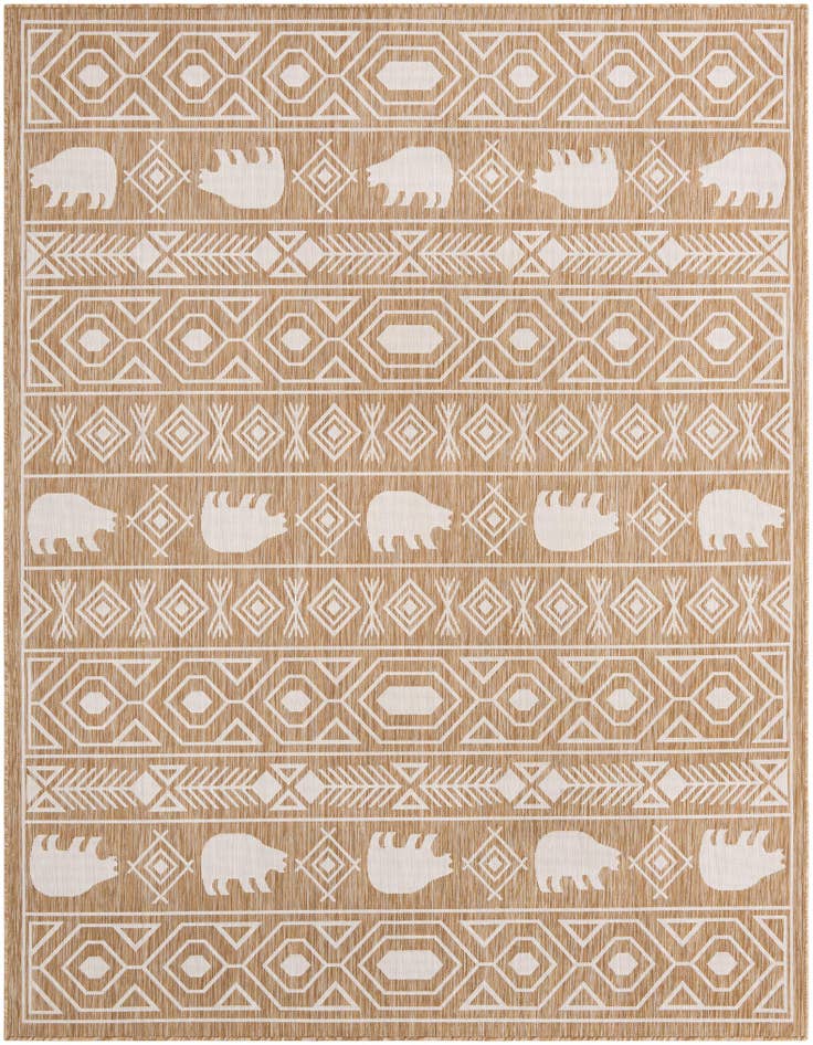 Detail image of 7' 10 x 10' Easy-Clean Southwestern Indoor / Outdoor Rug