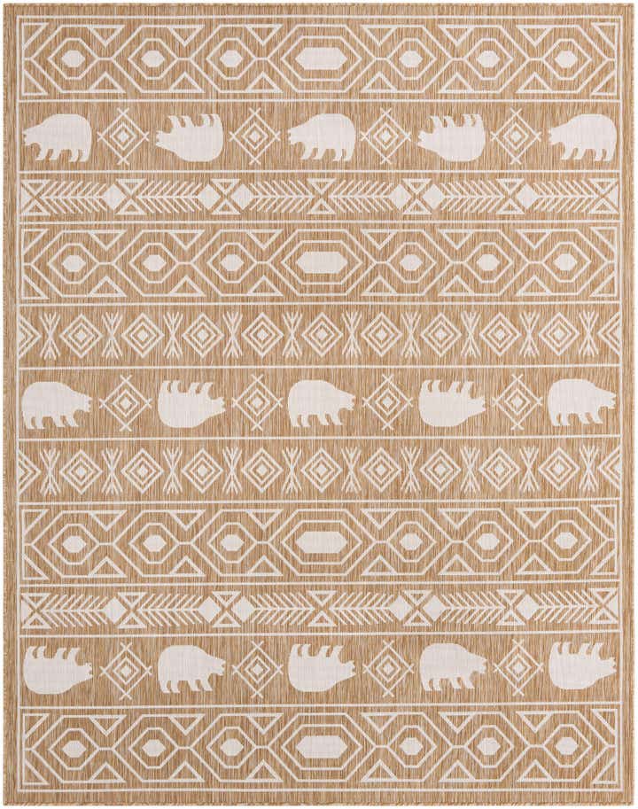 7' 10 x 10' Easy-Clean Southwestern Indoor / Outdoor Rug