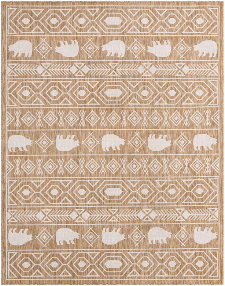 Detail image of 7' 10 x 10' Easy-Clean Southwestern Indoor / Outdoor Rug