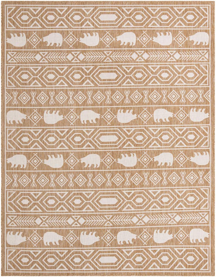 Detail image of 9' x 12' Easy-Clean Southwestern Indoor / Outdoor Rug