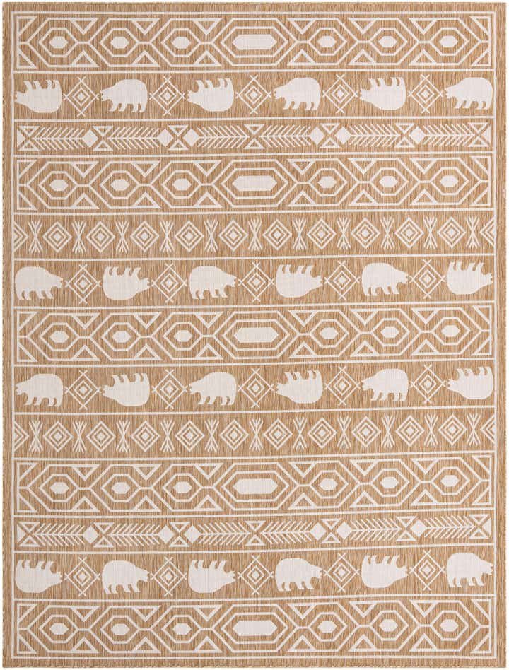 9' x 12' Easy-Clean Southwestern Indoor / Outdoor Rug