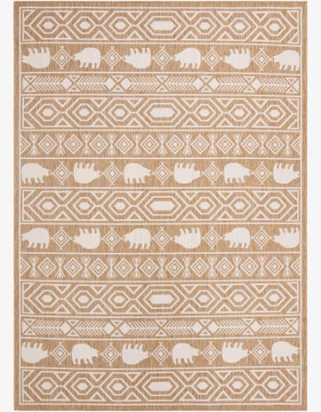 10' x 14' Easy-Clean Southwestern Indoor / Outdoor Rug