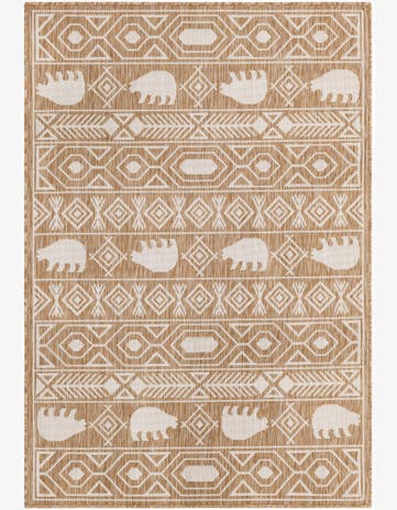4' x 6' Easy-Clean Southwestern Indoor / Outdoor Rug