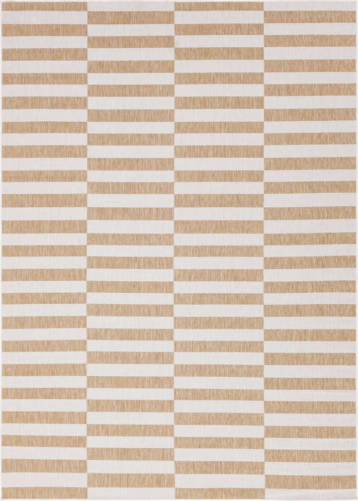 9' x 12' Easy-Clean Striped Indoor / Outdoor Rug