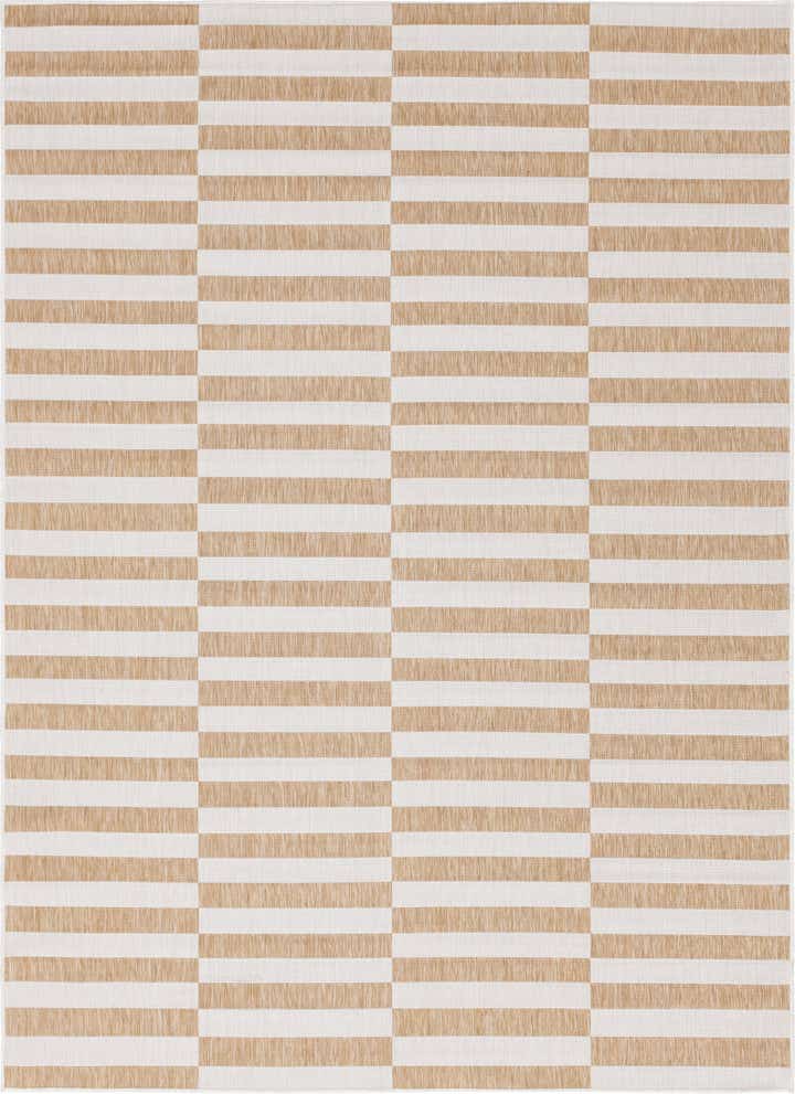 7' 10 x 11' Easy-Clean Striped Indoor / Outdoor Rug