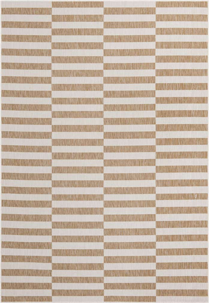 7' x 10' Easy-Clean Striped Indoor / Outdoor Rug
