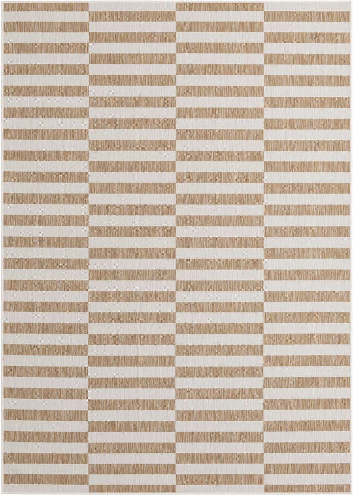 6' x 9' Easy-Clean Striped Indoor / Outdoor Rug
