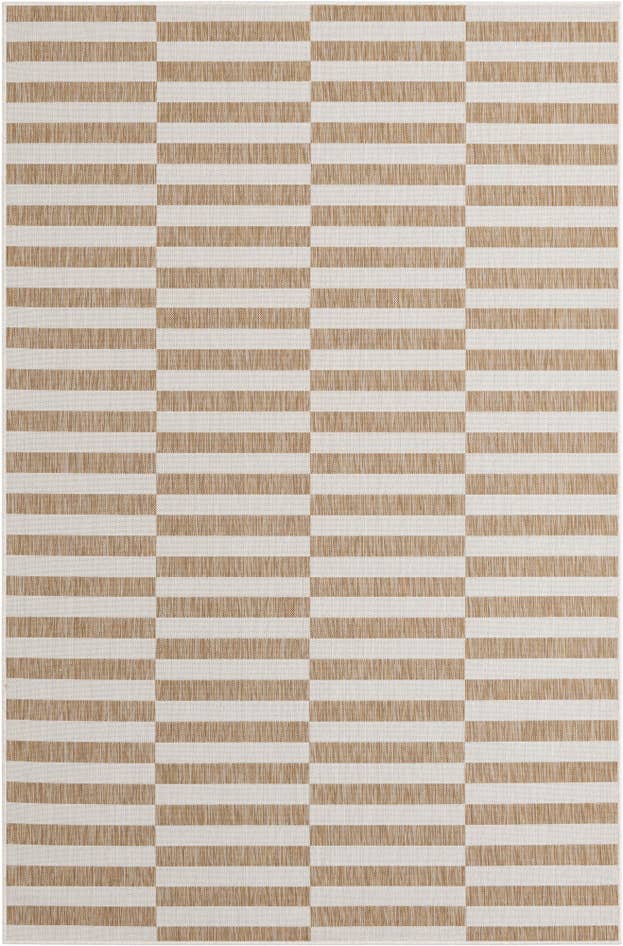 Detail image of 6' x 9' Easy-Clean Striped Indoor / Outdoor Rug