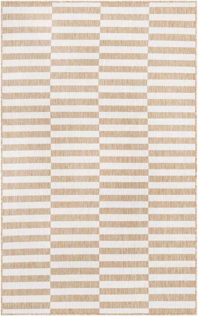 5' 3 x 8' Easy-Clean Striped Indoor / Outdoor Rug