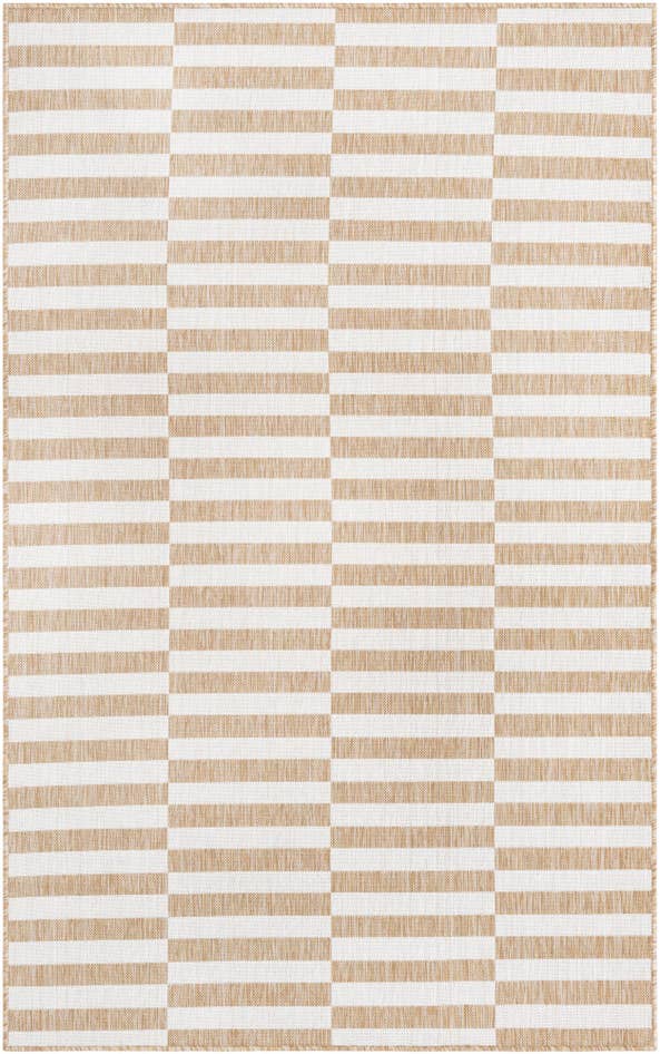 Detail image of 5' 3 x 8' Easy-Clean Striped Indoor / Outdoor Rug
