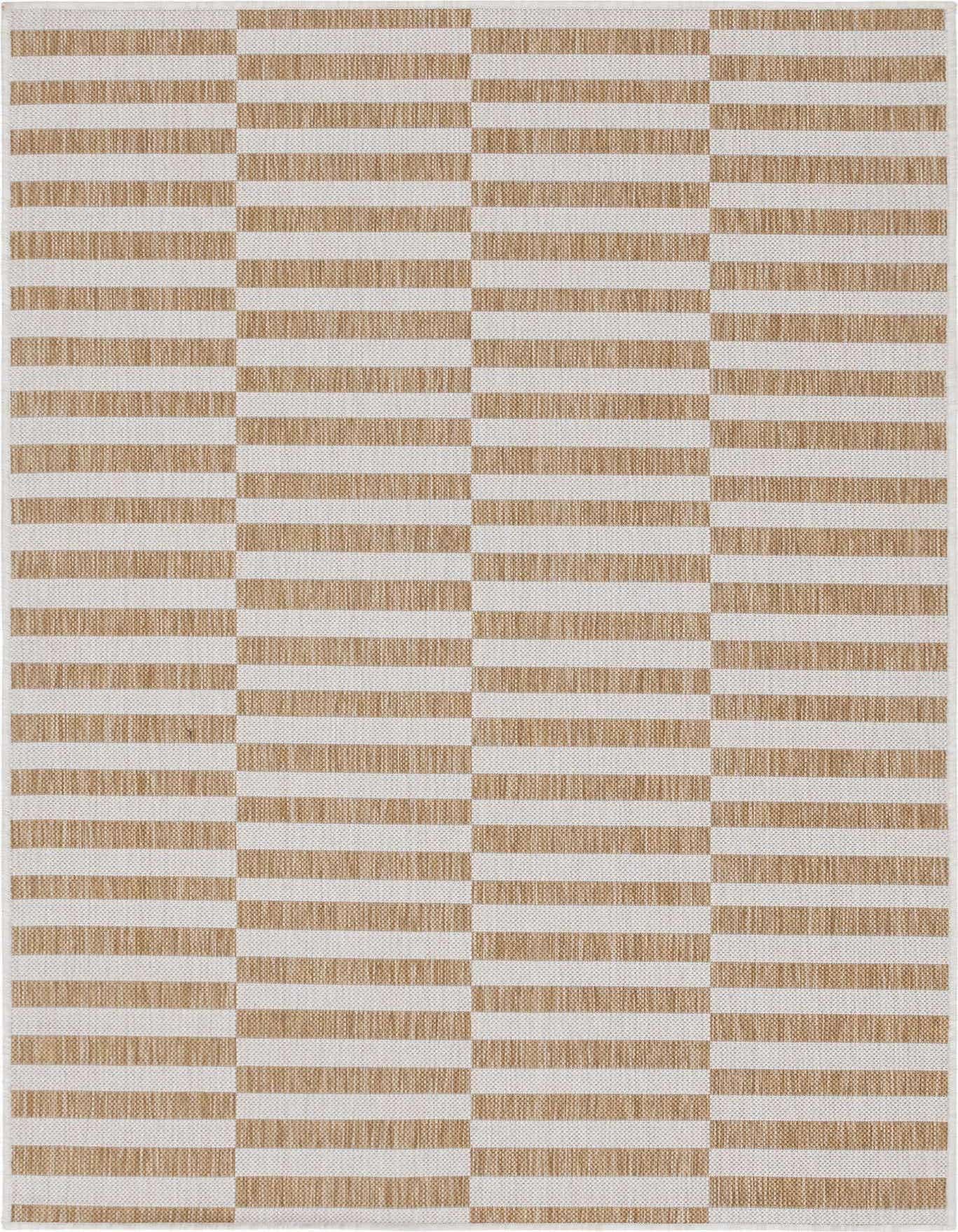 4' x 6' Easy-Clean Striped Indoor / Outdoor Rug