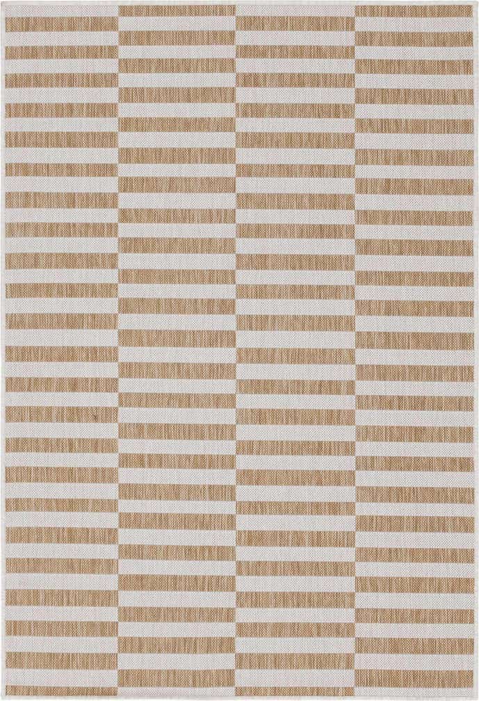 4' x 6' Easy-Clean Striped Indoor / Outdoor Rug