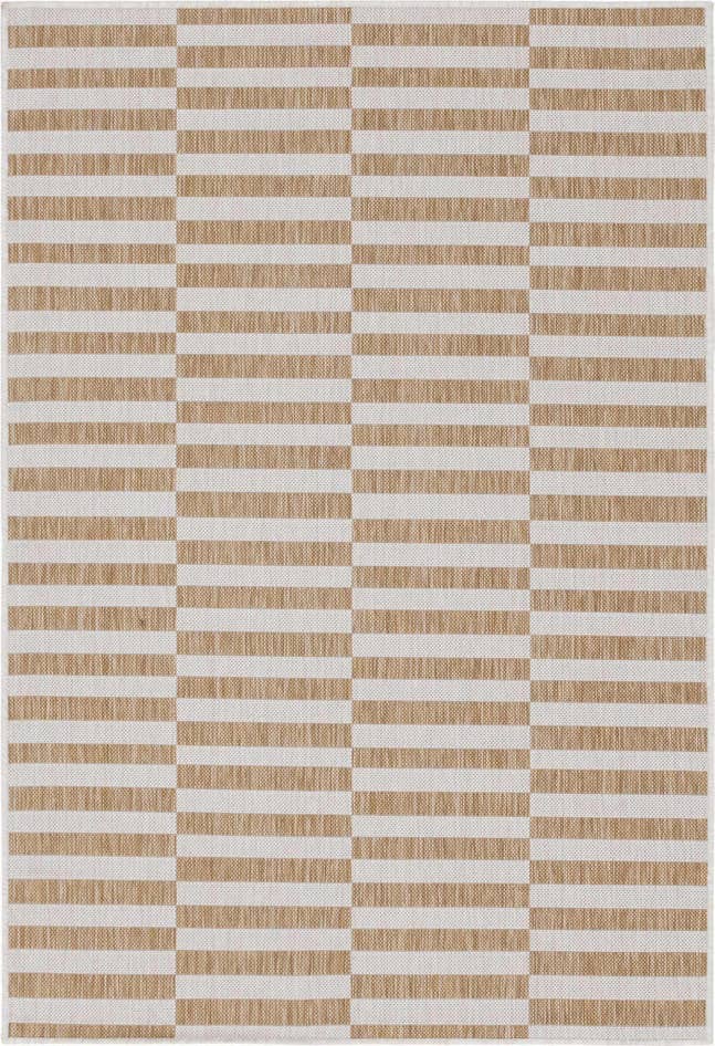 Detail image of 4' x 6' Easy-Clean Striped Indoor / Outdoor Rug