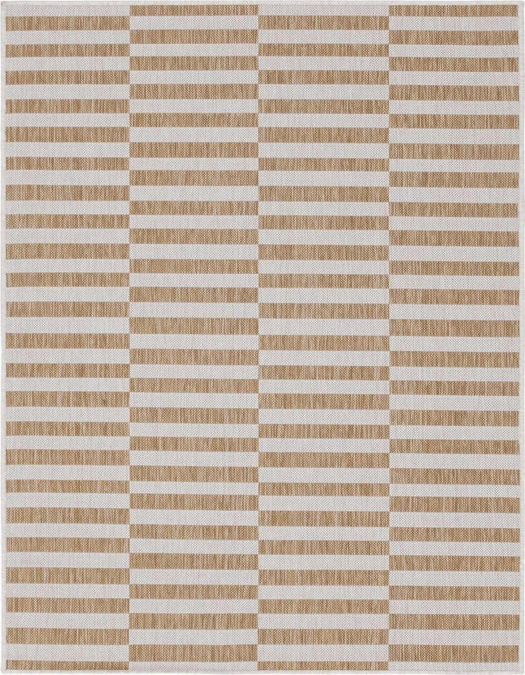 Detail image of 2' x 3' Easy-Clean Striped Indoor / Outdoor Rug