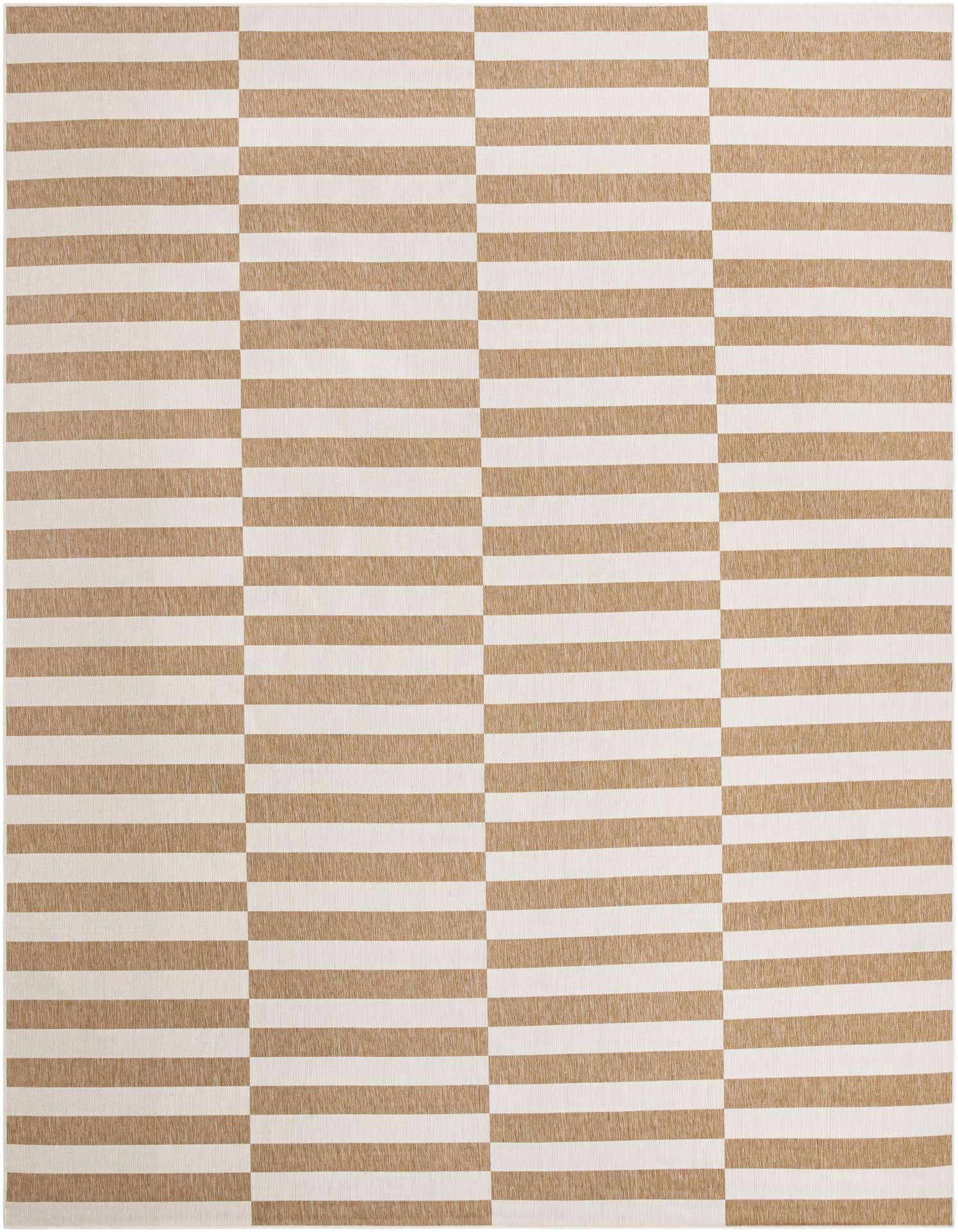 12' x 16' 1 Easy-Clean Striped Indoor / Outdoor Rug