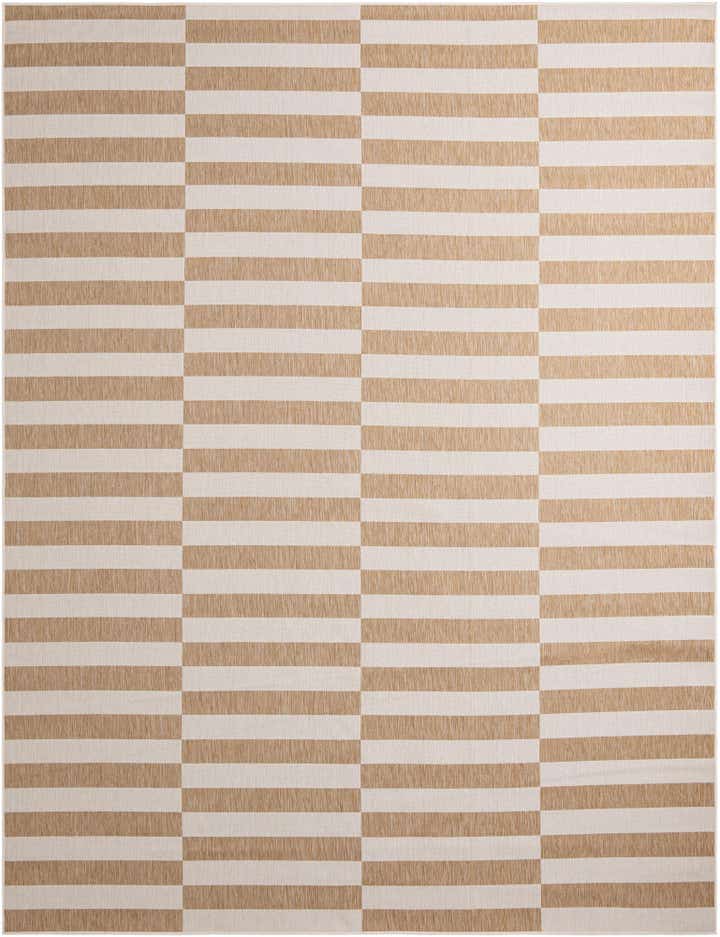 10' x 13' Easy-Clean Striped Indoor / Outdoor Rug
