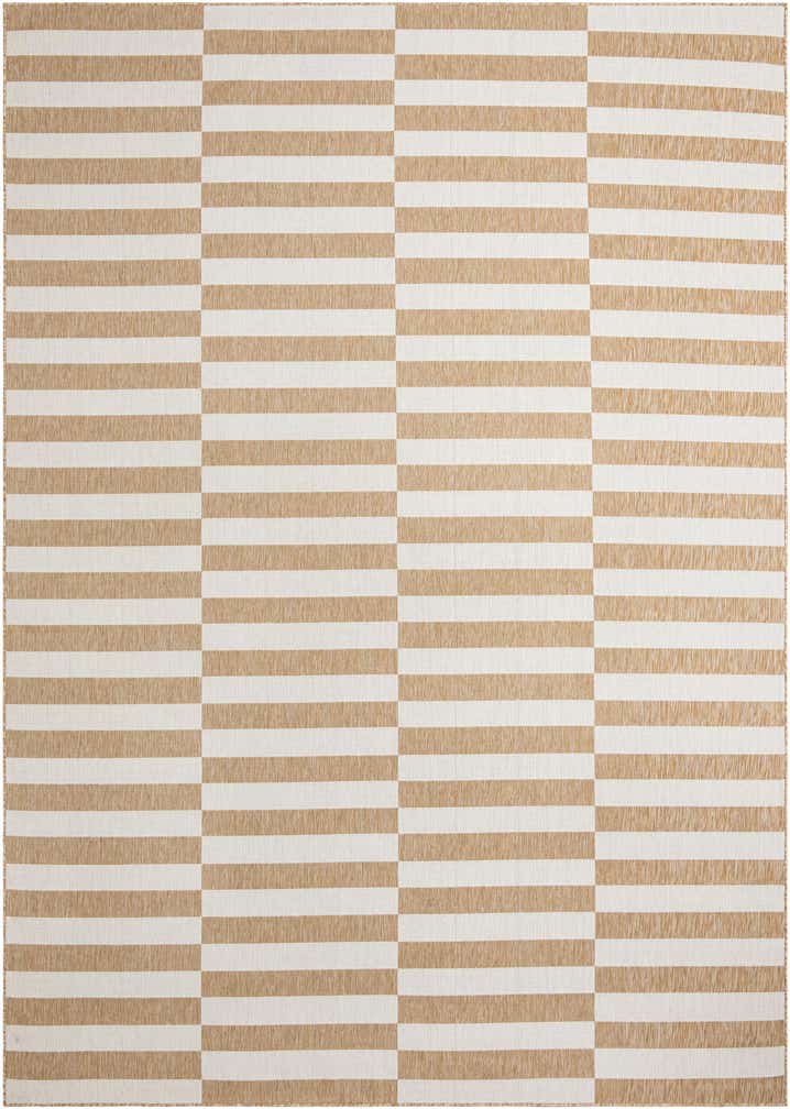 10' x 14' Easy-Clean Striped Indoor / Outdoor Rug