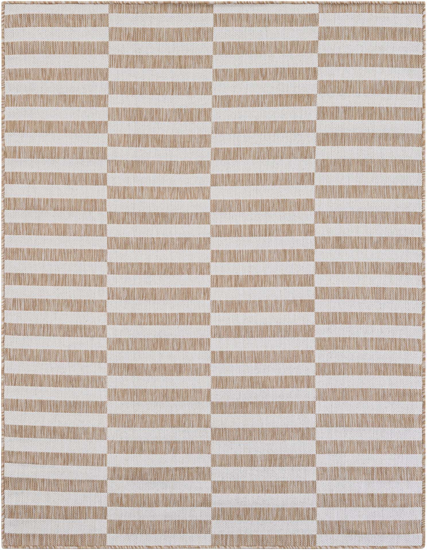 5' 3 x 7' Easy-Clean Striped Indoor / Outdoor Rug