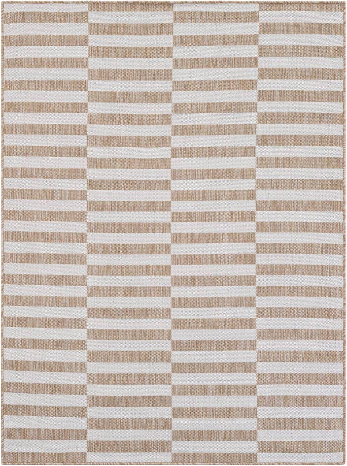 Detail image of 5' 3 x 7' Easy-Clean Striped Indoor / Outdoor Rug