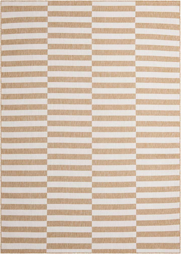 7' 10 x 10' Easy-Clean Striped Indoor / Outdoor Rug